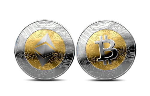 Ethereum Bitcoin Coins075x