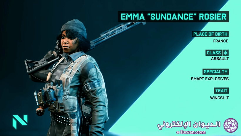 Battlefield 2042 Emma Sundance Rosier primo personaggio non binario DICE EA Electronic Arts