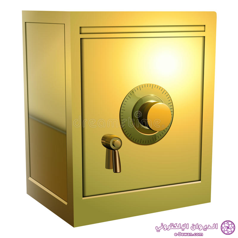 Gold safe icon 26514548