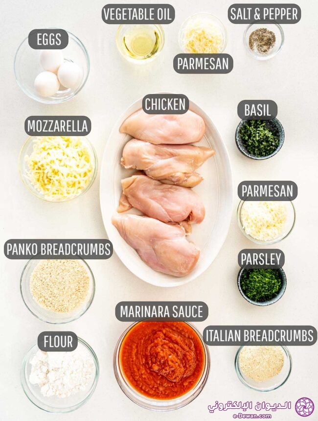 Chicken parmesan ingredients 650x860