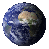 Rotating earth animated transparent