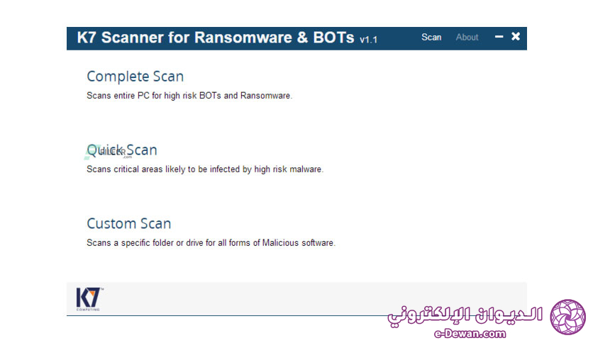 K7 Scanner for Ransomware BOTs Free Download 01 1