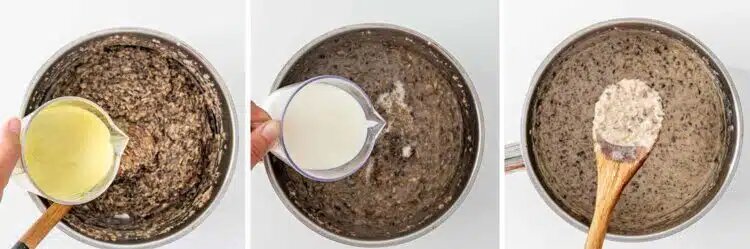 Condensed cream of mushroom soup process shots 3 750x249