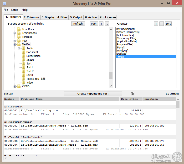 Screenshot 0 Directory List Print
