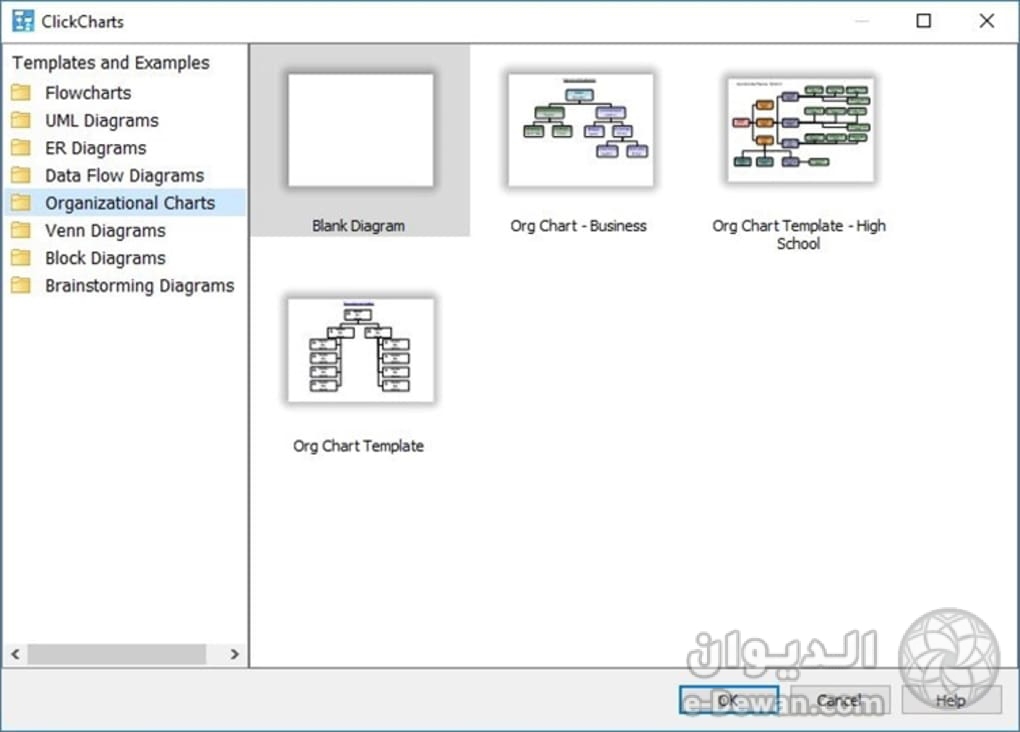Clickcharts flowchart software templates