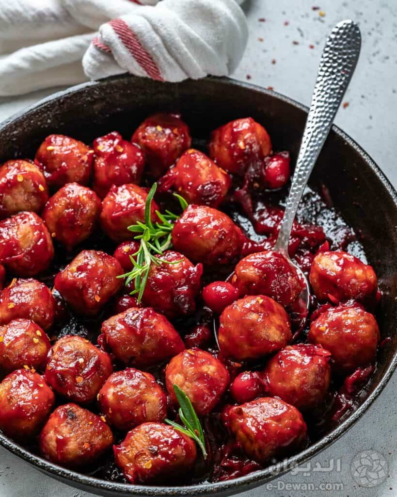Chicken meatballs in cranberry sauce 6 819x1024